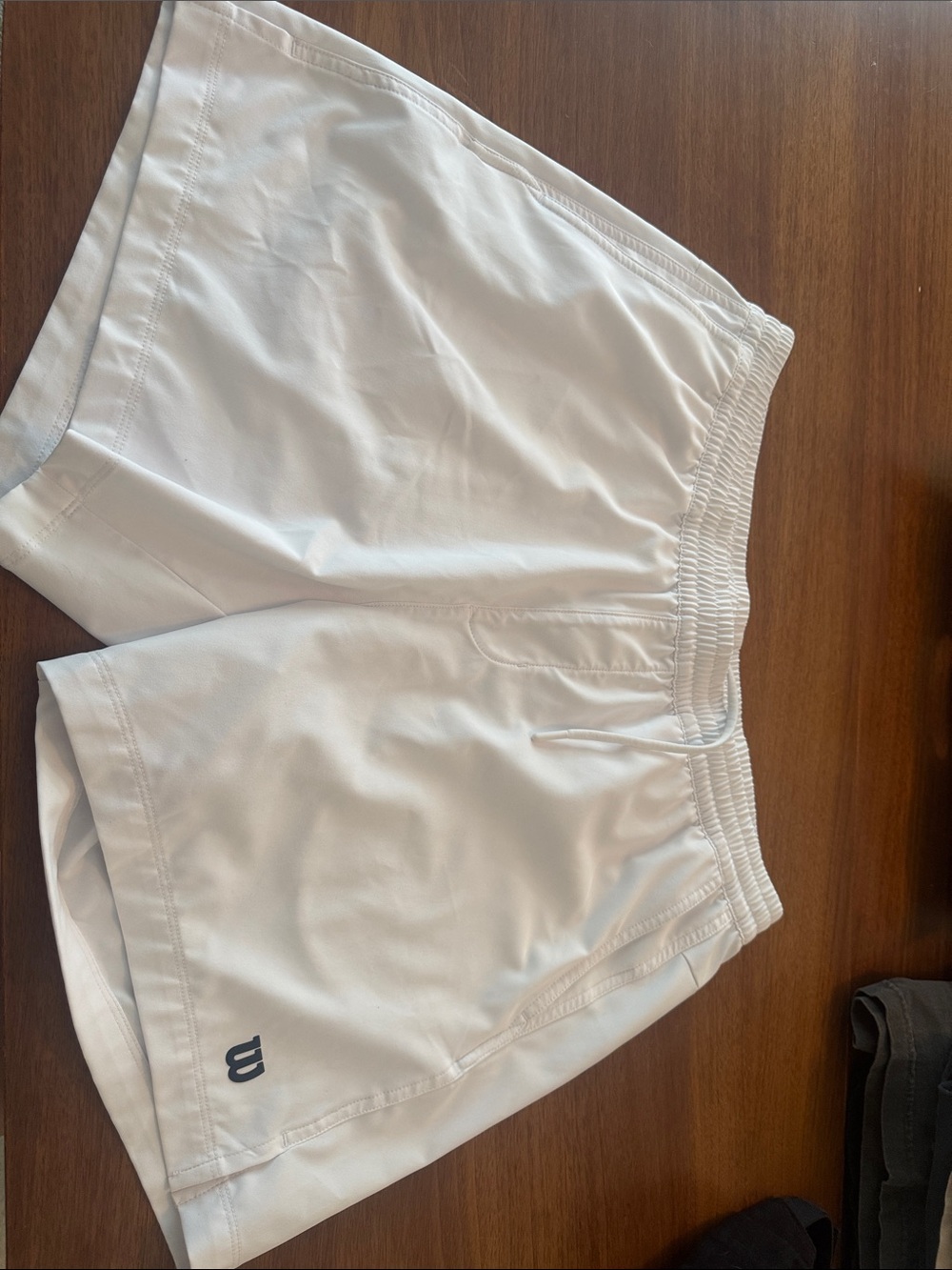 Wilson White Athletic Shorts with Small 'W' Logo